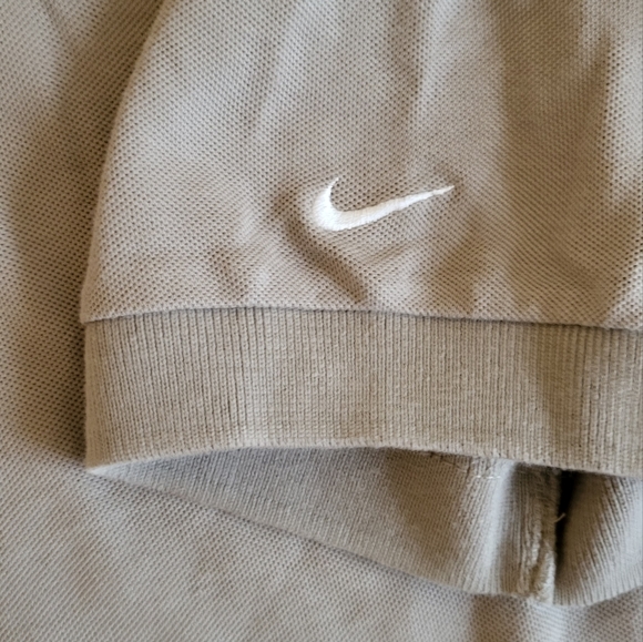 Nike Men's Large DRI-FIT Golf Shirt Beige - Picture 3 of 6